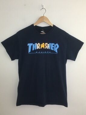 Thrasher | Navy Short Sleeve Logo T-Shirt